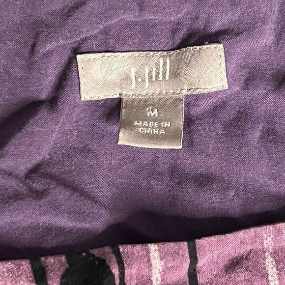 J. Jill Women's Purple and Black Abstract Sleeveless Sundress Size Medium - Picture 6 of 9